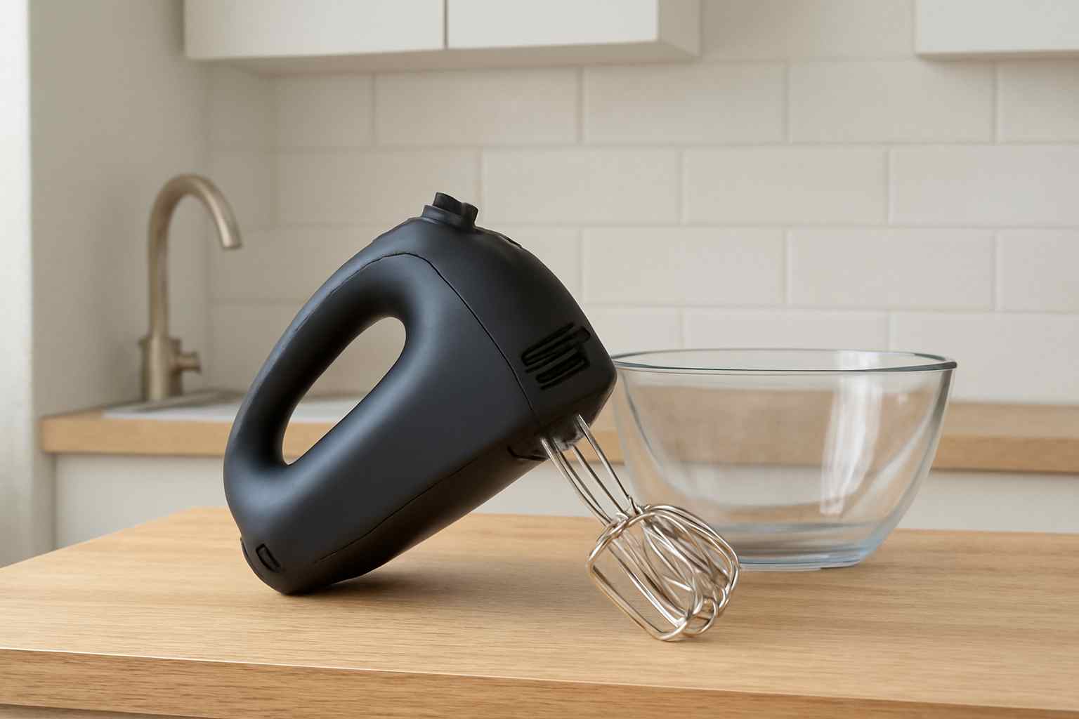 Compact hand mixer for small kitchens