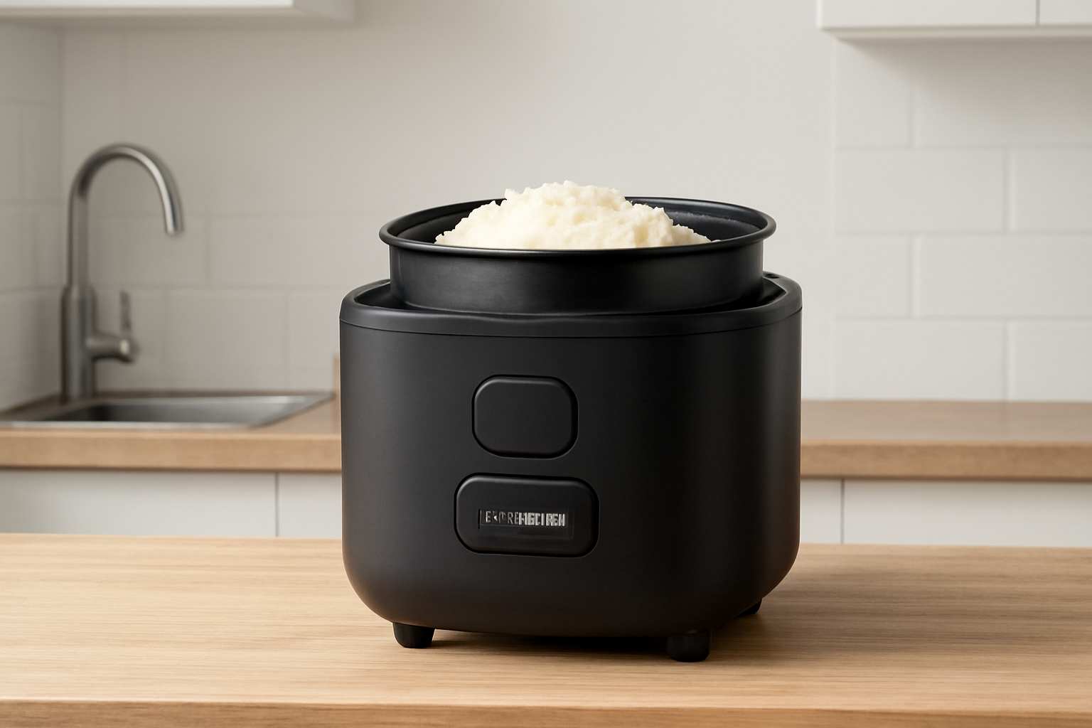 Compact rice cooker for small kitchens