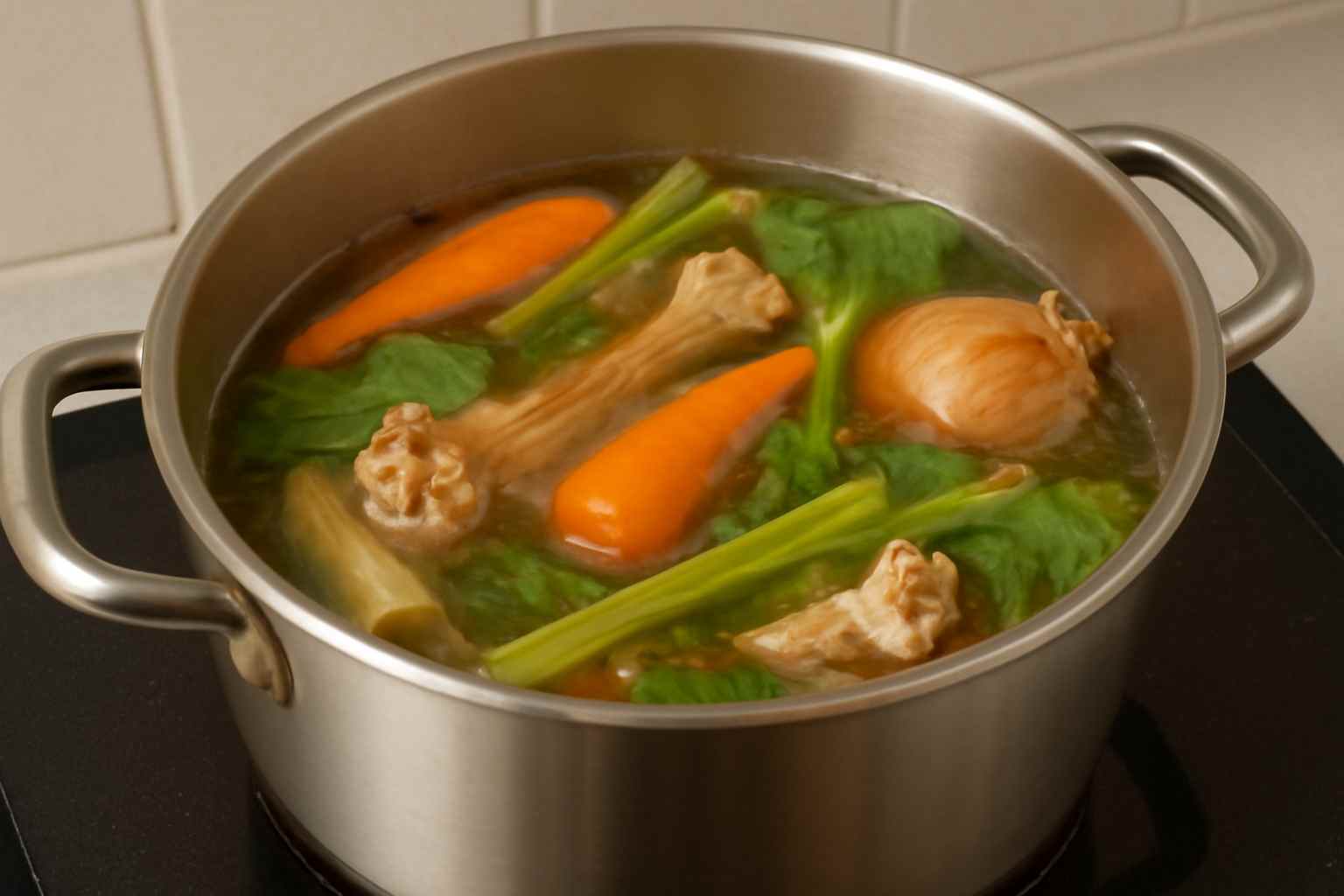 “homemade chicken stock for cooking hacks”