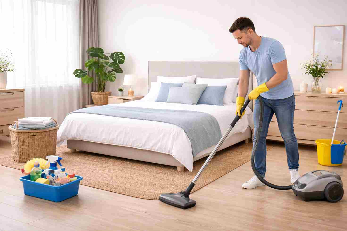 how to clean bedroom easily