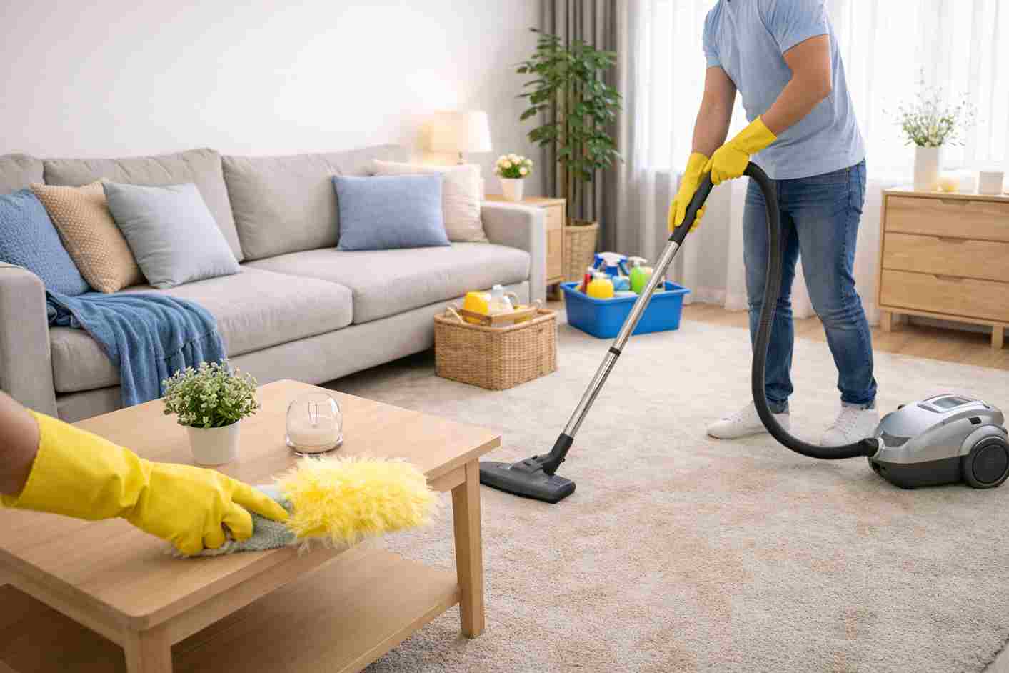 living room cleaning guide