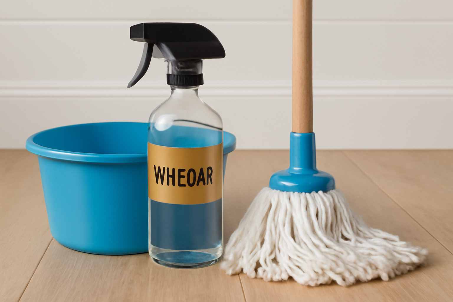 natural floor cleaning solution with mop