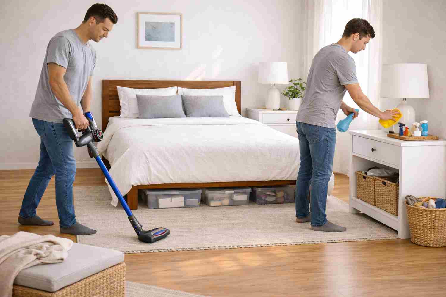 weekly deep cleaning routine for bedroom