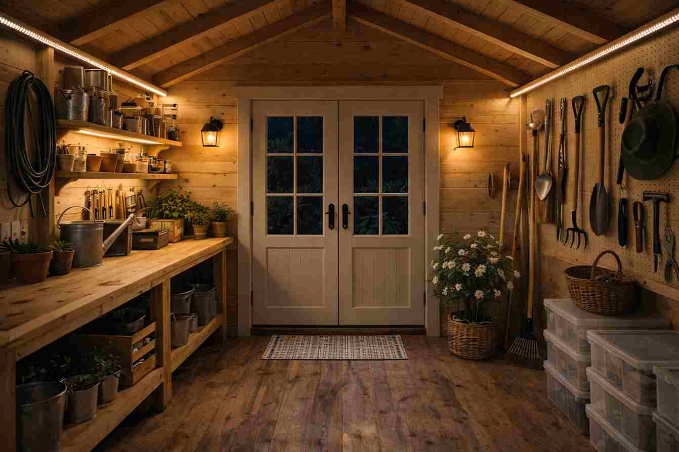 Lighting ideas for a garden shed