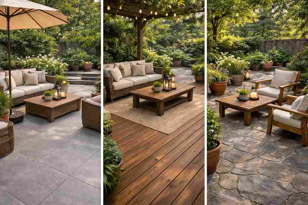 Outdoor flooring and surface selection